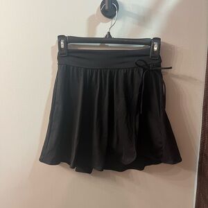 Gilly Hicks Black Circle Skater Skirt with Side Tie